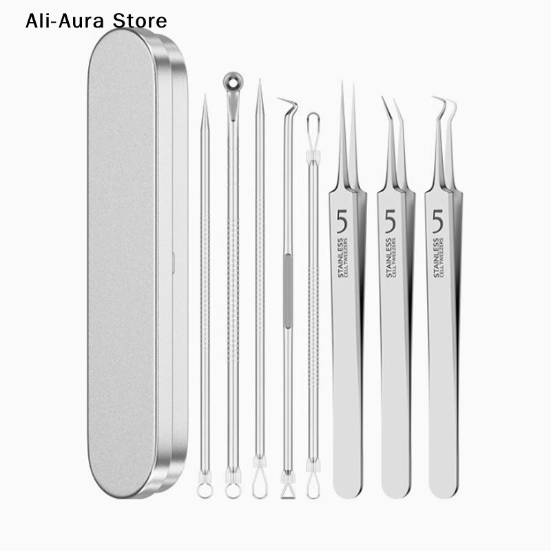 Luxury Skincare Acne - 7/8Pcs Blackhead Remover Kit Professional Blackhead
