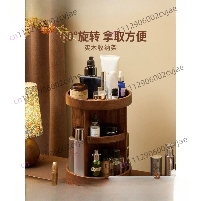Solid wood rotating cosmetics  - Luxury Skincare & Spa Photos review and price