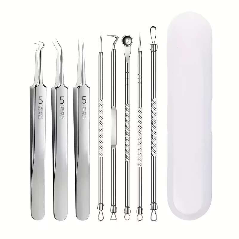 8 Pcs Blackhead Remover Kit –  - Luxury Skincare Acne review and price