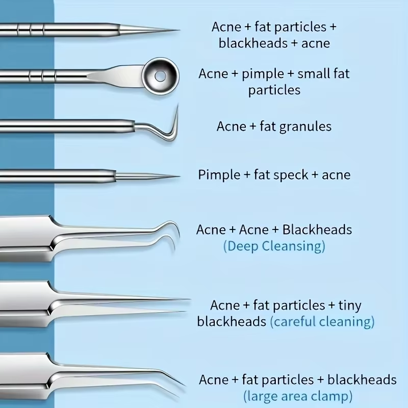 8 Pcs Blackhead Remover Kit –  - Luxury Skincare Acne review and price