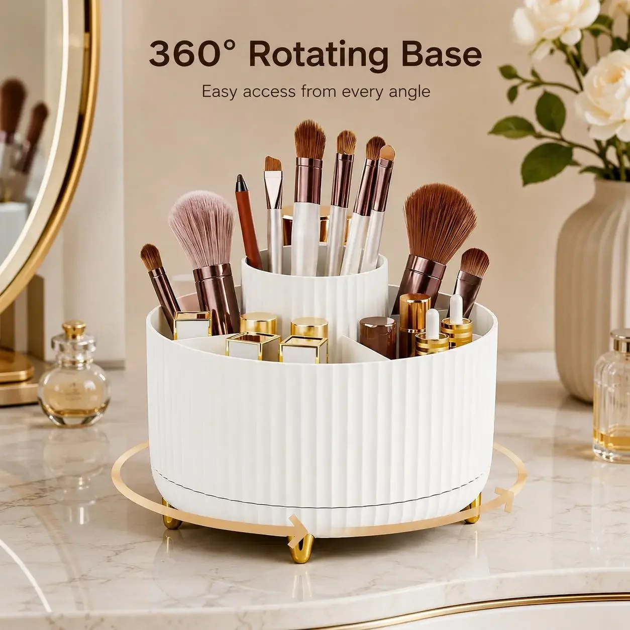360 Rotating Makeup Organizer  - Luxury Skincare & Spa Photos review and price