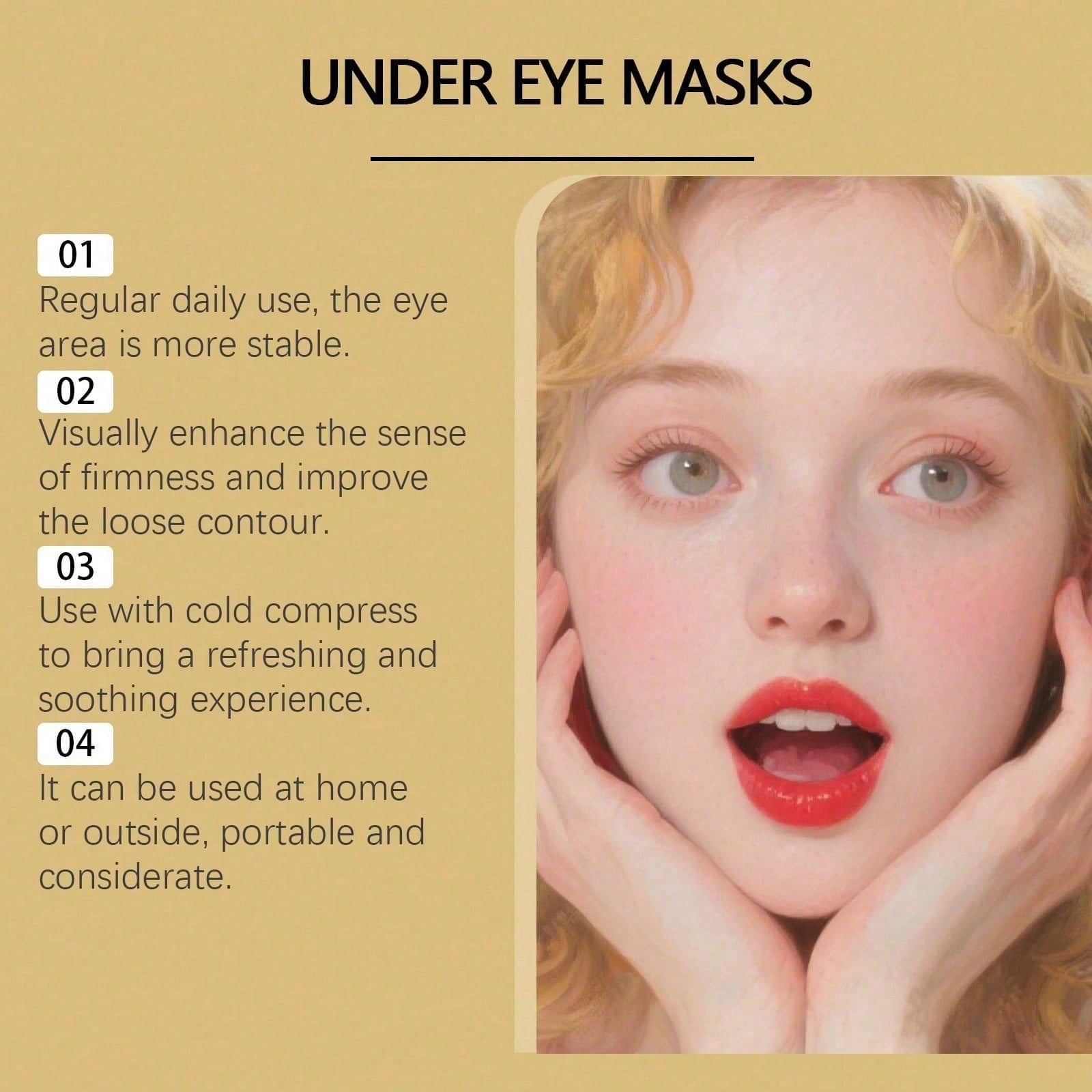 24K Gold Eye Mask, 60 Count Lu - Luxury Skincare Lines review and price
